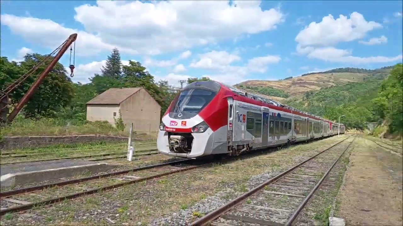 Le Cévenol et le train de bois du mardi après-midi à Villefort.