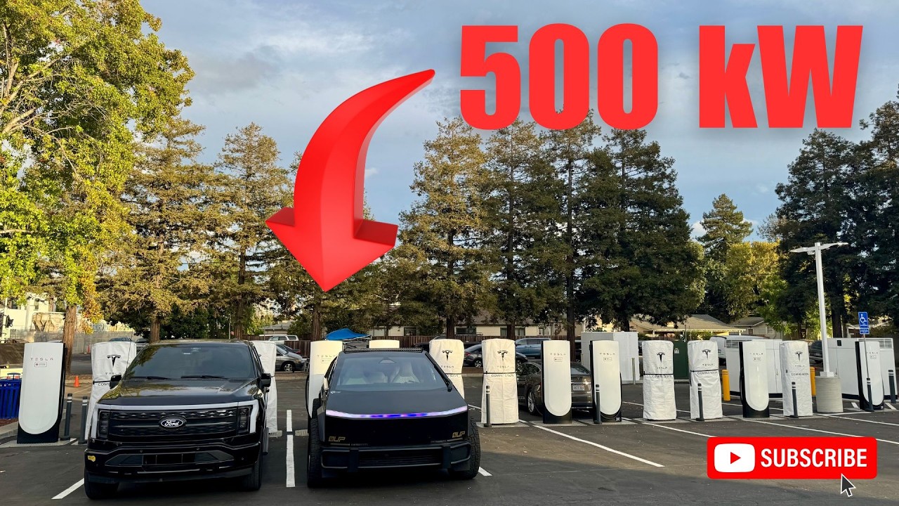 Безумие! — Испытан первый в мире 500-киловаттный V4 Tesla Supercharger!