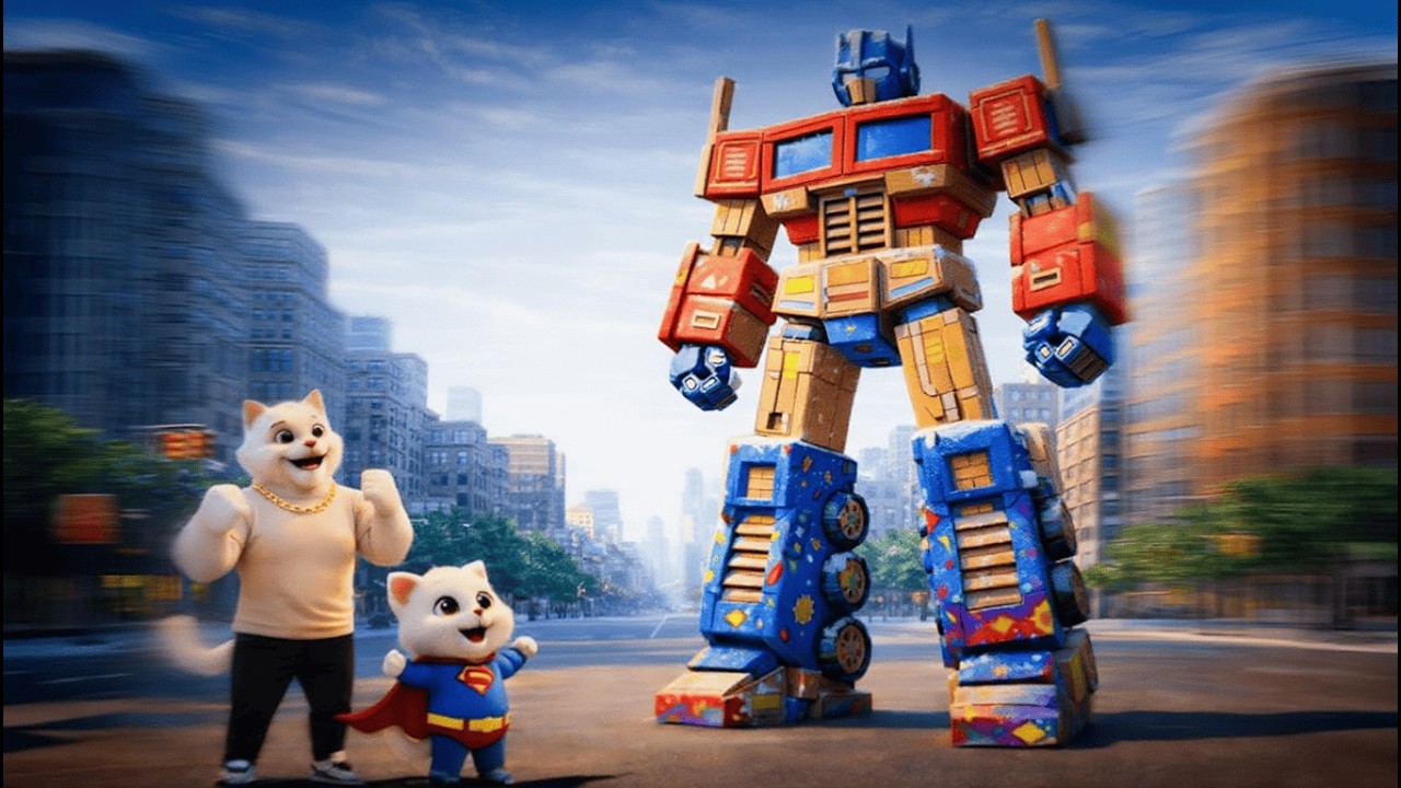 They Mocked The Kitten’s Cardboard Robot — The Kitten Proved What No One Expected | AI Cat Story