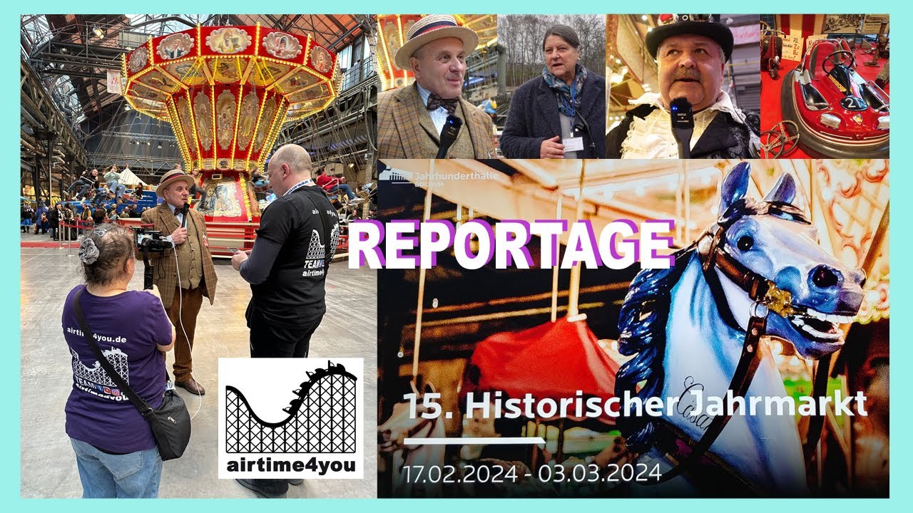 REPORTAGE 15. Historischer Jahrmarkt Jahrhunderthalle Bochum 2024 - Steampunk Kirmes Interviews - 4K