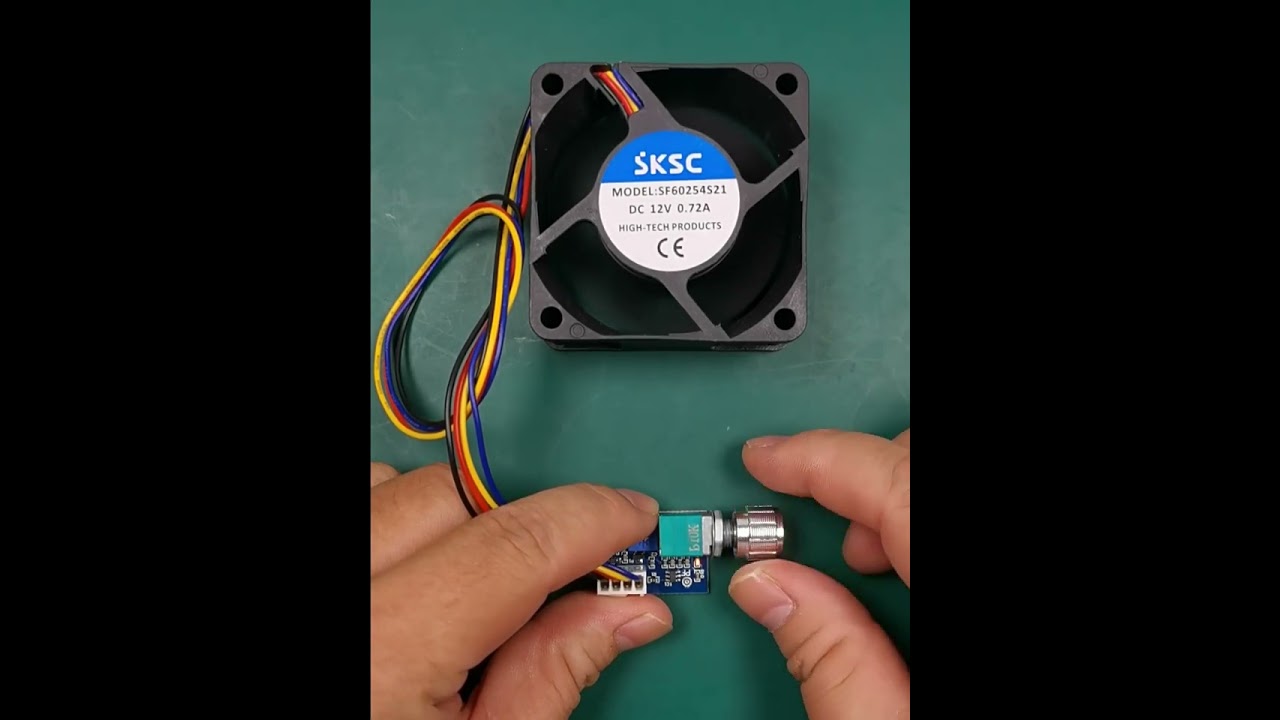 DC12V manual four wire PWM fan speed regulator #dcmotor #bldcfan #pcbdesign #fanPCB #PWMmotor #fan