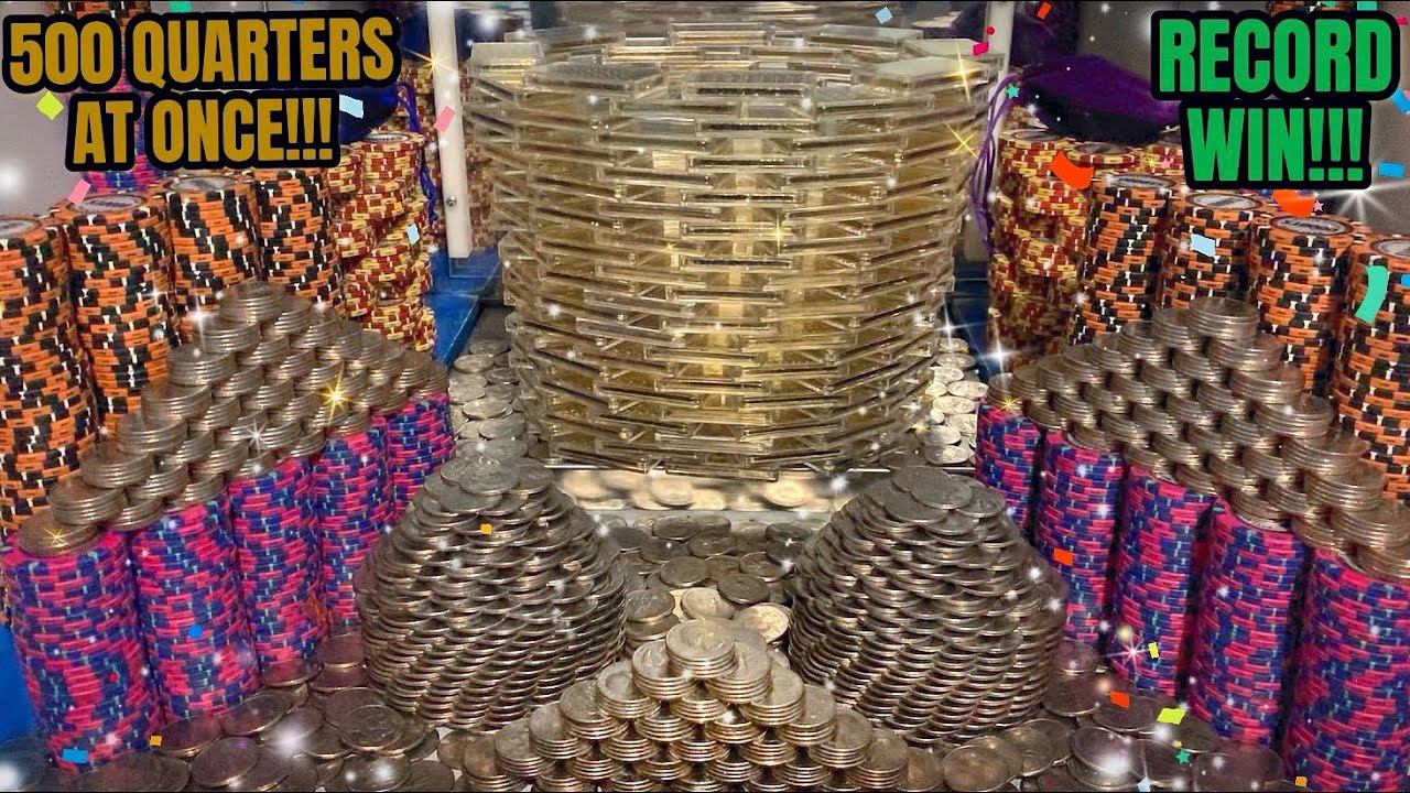 🟤(MUST SEE) 500 QUARTERS AT ONCE!!! HIGH RISK COIN PUSHER $20,000,000 BUY IN!!! (HUGE WIN)