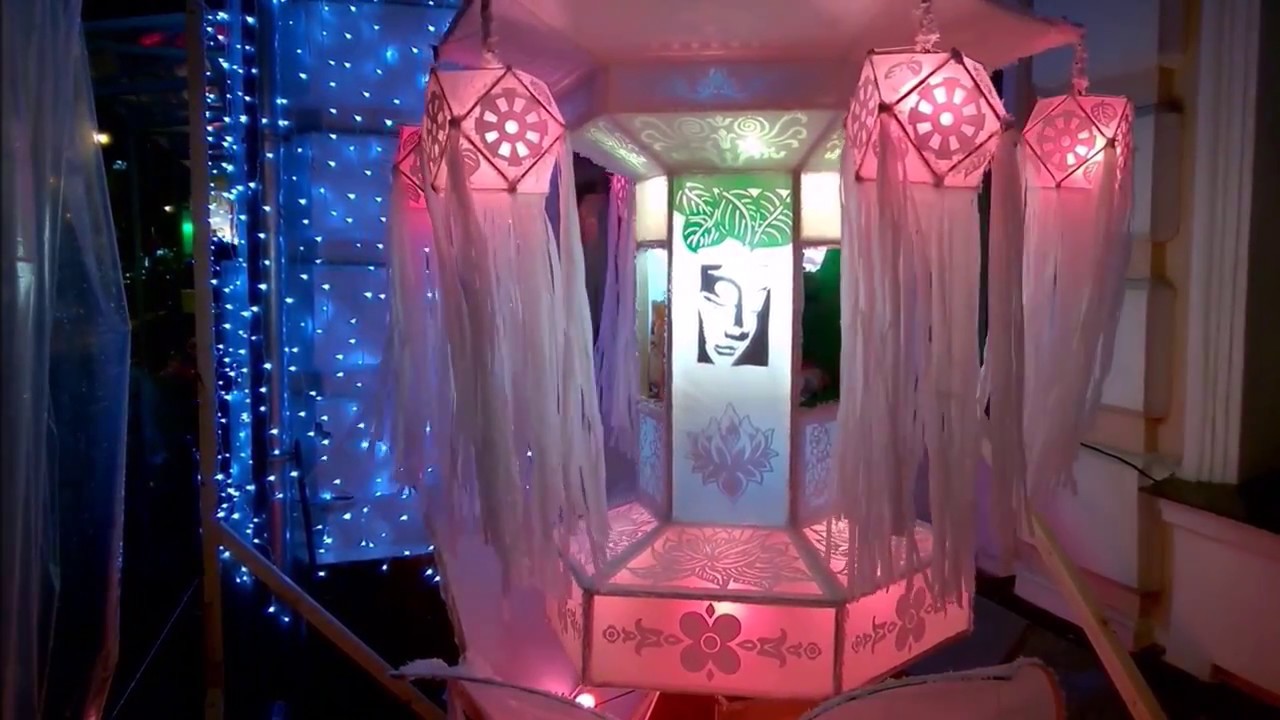MAKING A ROTATING VESAK LANTERN - MOSCOW 2016