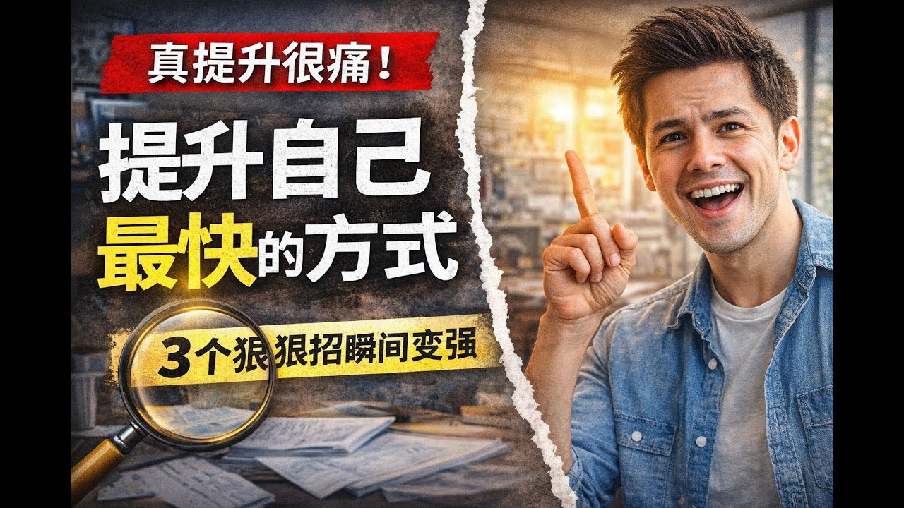 提升自己最快的方式：3招逼你变强 #逻辑思维 #职场成长 #升职加薪 #职场新人 #职场干货  #商业思维 #决策 #解决问题 #思维模型 #自我提升 #成长型思维 #职场焦虑