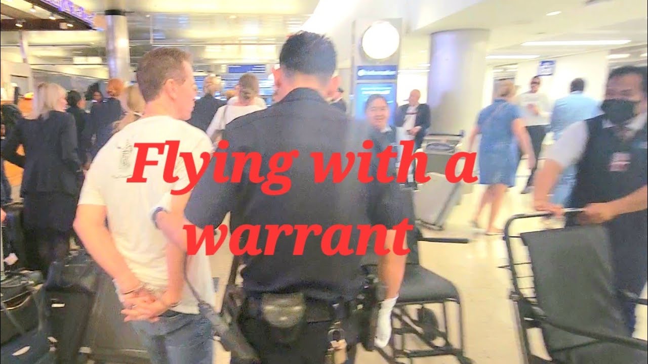 flying with a bench warrant. Not a good idea. The Walk of shame is in your future. at any airport