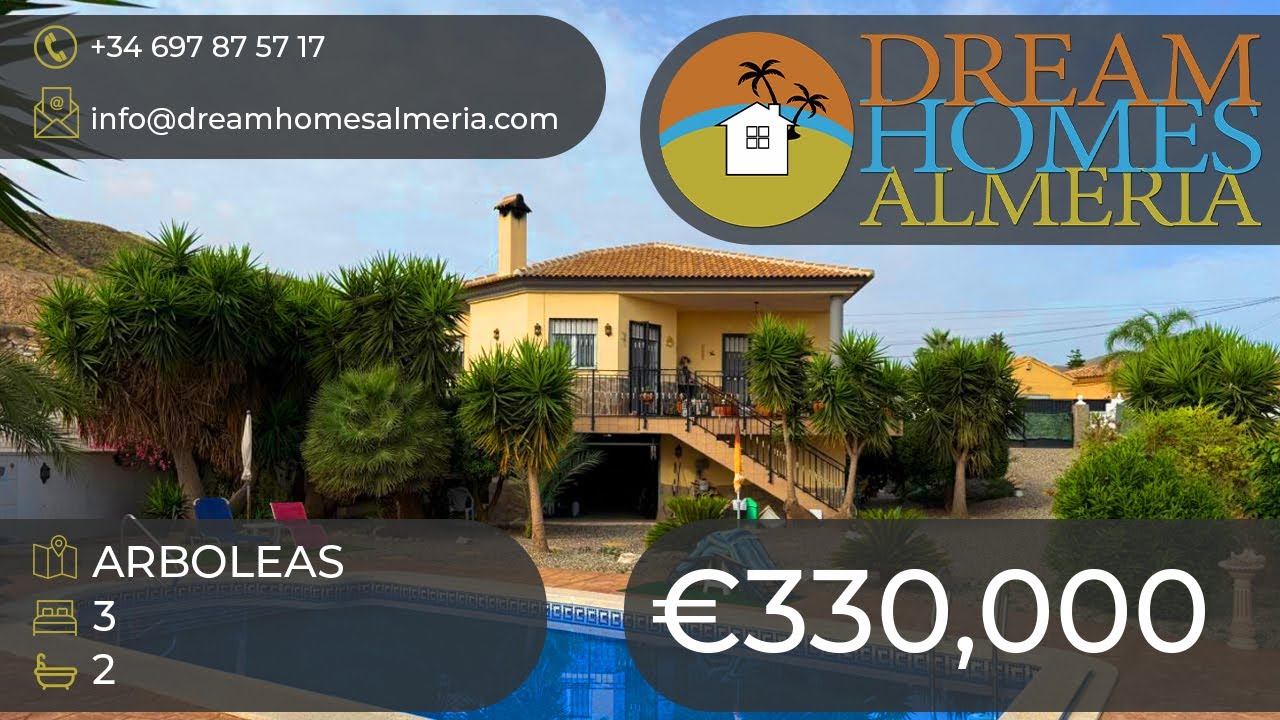 Fabulous 2 storey 3 bed, 2 bath detached villa with annexe in Arboleas