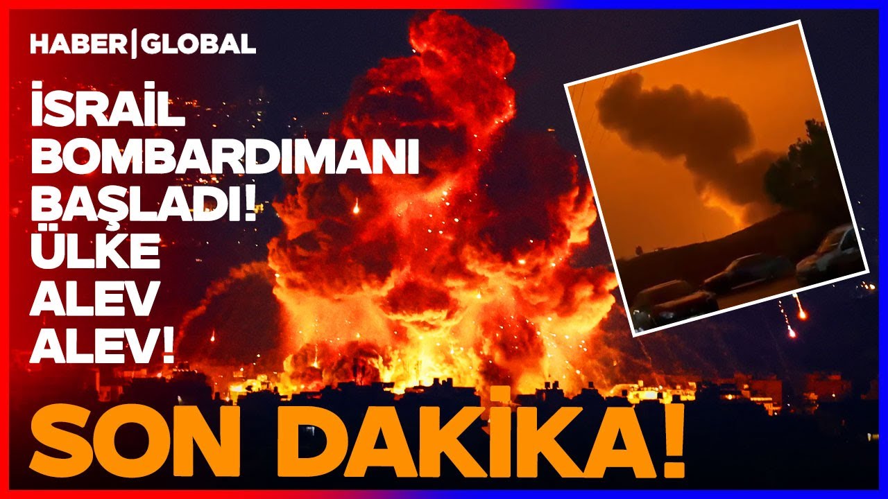 SAVAŞ BAŞLADI! İşte Saniye Saniye Saldırı Anları! İsrail Bombalıyor Ülke Alev Alev!