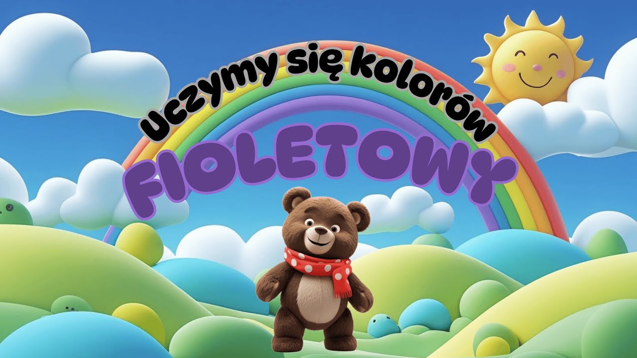 Kolor Fioletowy 🍇🍆👑 - Piosenka do Nauki Kolor&oacute;w | Miś Meloman - Kolory dla Dzieci
