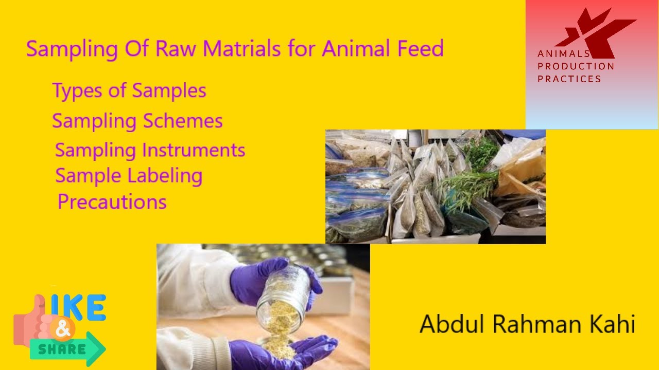 Sampling| Types of samples|Sampling methods in feed industry