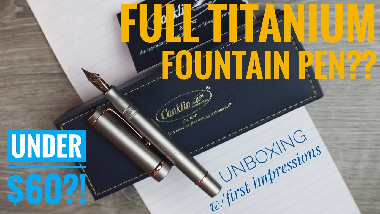 Unboxing A Full Titanium Fountain Pen? - Ltd Edition Conklin Duragraph Unboxing