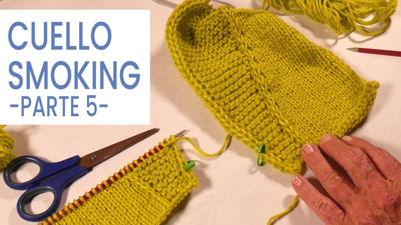 Tejer cuello smoking ▶️ Paso 5 🧶Delantera izquierda 💁Tejiendo Bien