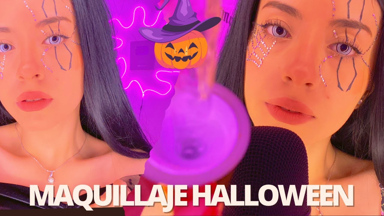 Maquillaje para halloween 🕷️🎃 | Susurros relajantes | Andrea ASMR 🦋