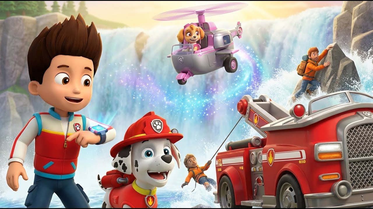 PAW Patrol: Rescue Wheels – The Waterfall Winch Wonder! 🌊🚜| High-Stakes Mountain Rescue & Marshall’s