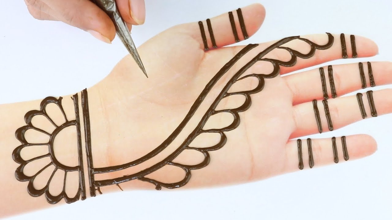 New latest front hand Henna mehndi design 2021-very easy and beautiful Arabic Henna designs