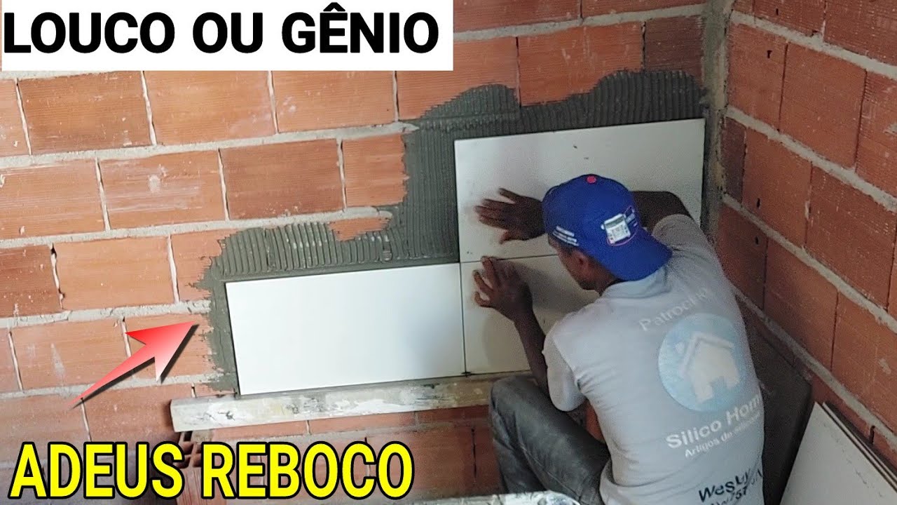 Esse Pedreiro Merece um Prêmio..Olha esse Método Incrível de azulejar direto no tijolo
