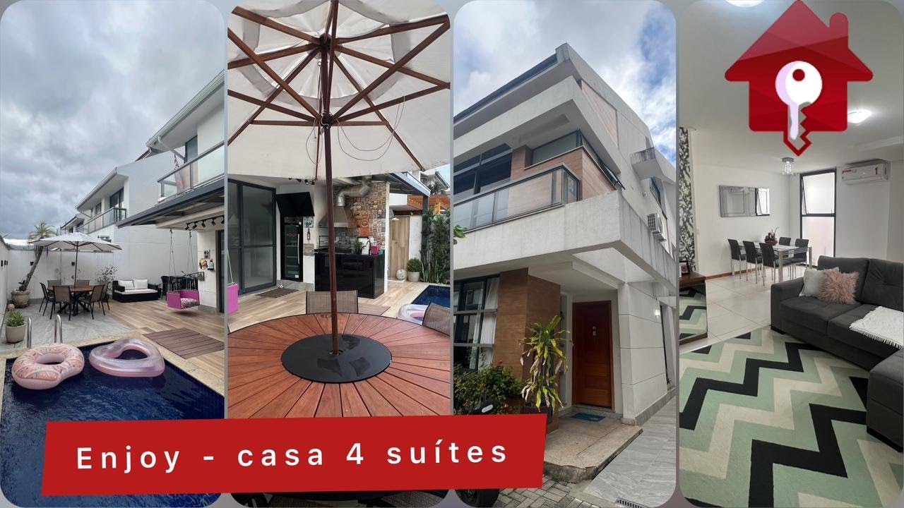 Vendo casa 4 su&iacute;tes no Recreio - Condom&iacute;nio Enjoy