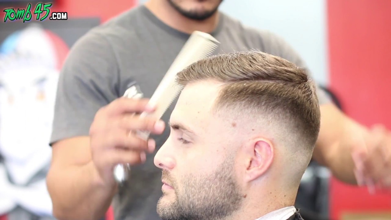 Traditional Fade Haircut Tutorial with Scissors on top!