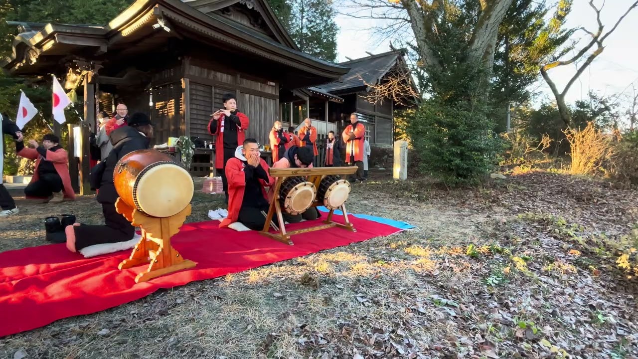 2026/1/1 留原囃子保存会　留原八坂神社元旦天切れ