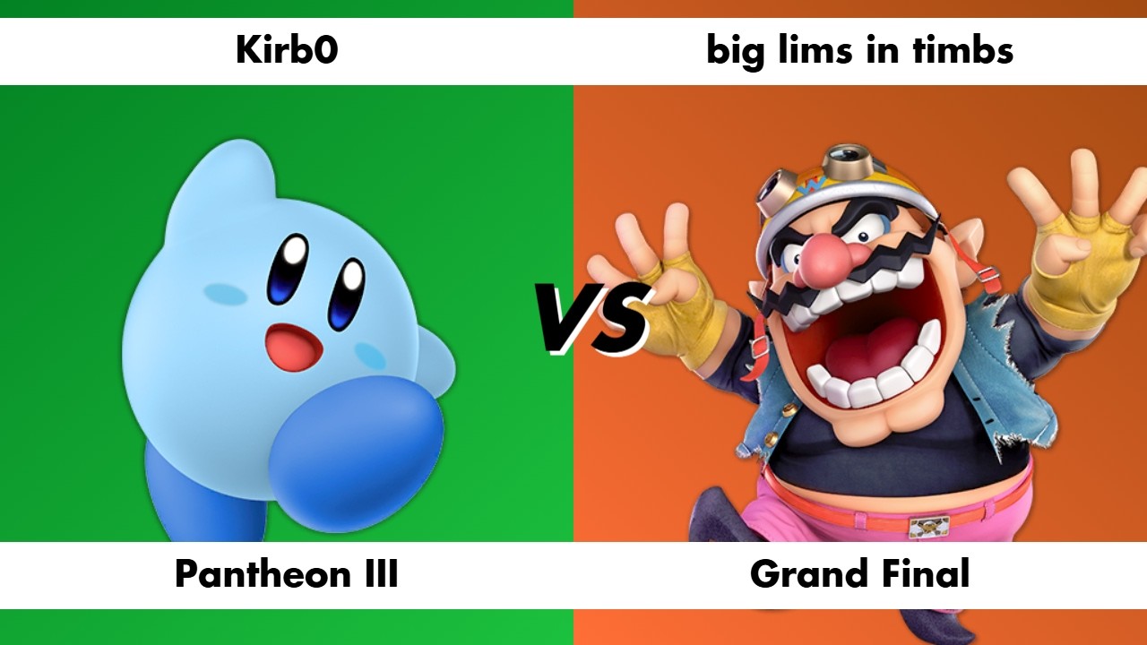 Kirb0 (Kirby) vs big lims in timbs (Mr. Game & Watch / Wario) - Pantheon III Grand Final