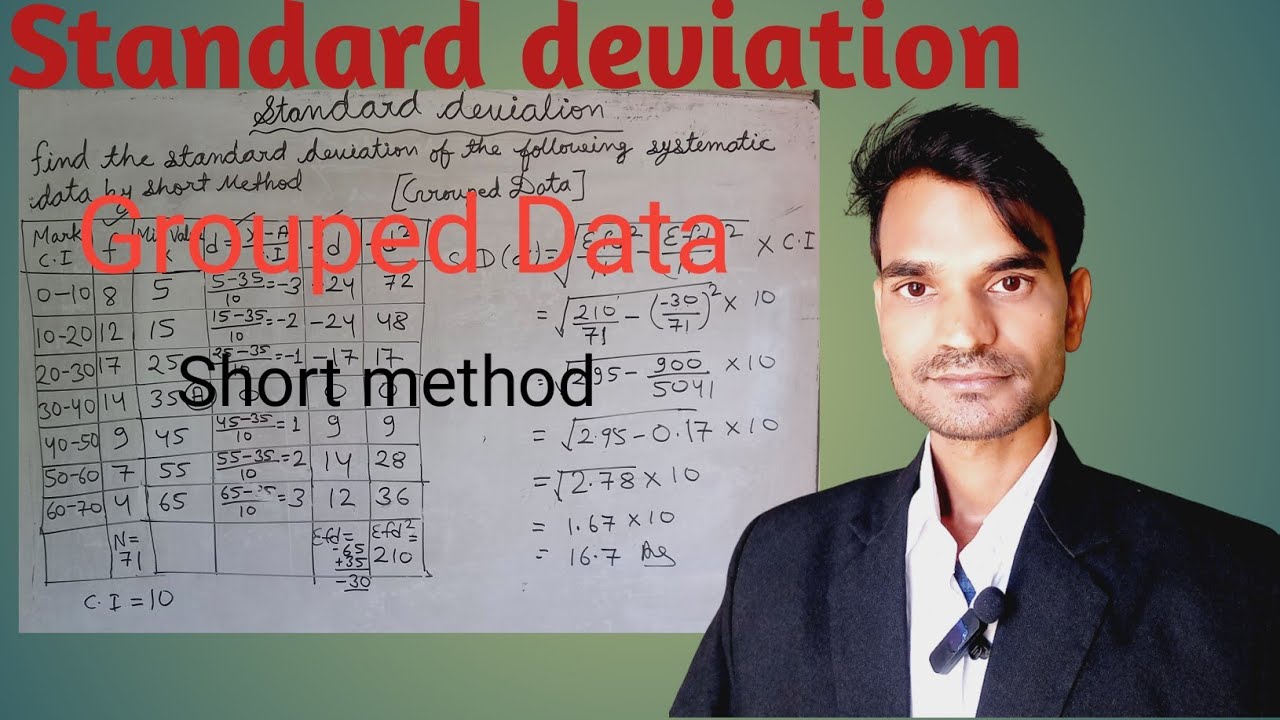 Standard deviation /Grouped data /Measures of Despersion  /commerce / B.ed # by Upendra Gupta