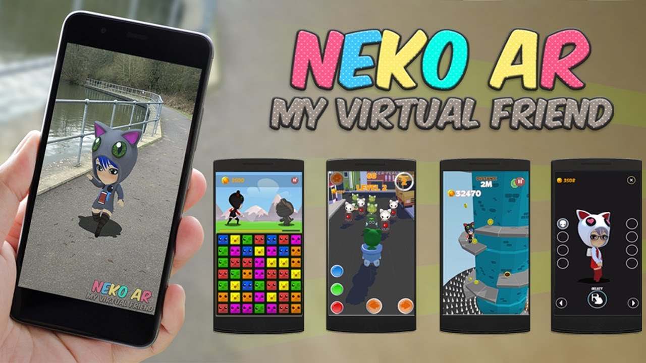 猫の女の子のゲームのAR // Neko AR: Augmented Reality Cute Kitty Cat Girl (Trailer 2)