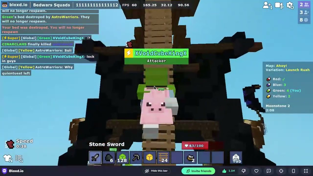 Part 14 of playing Bedwars!🦕