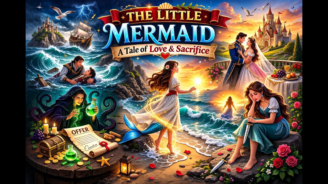 The Little Mermaid Story 🌊 | A Magical Tale of Love & Sacrifice