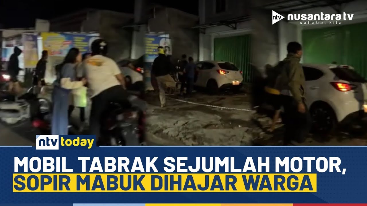 Geger! Mobil Tabrak Sejumlah Motor di Depok, Pengemudi Mabuk Dihajar Warga | NTV TODAY