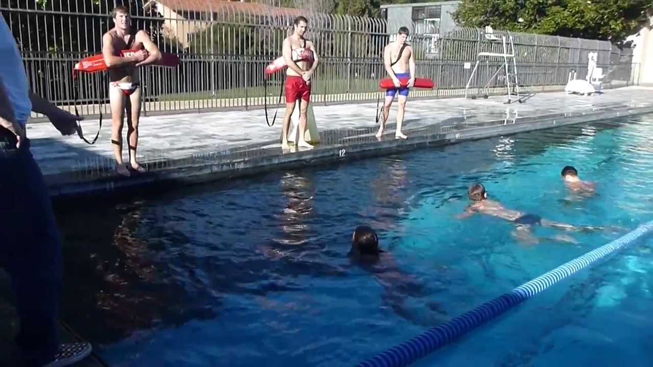 Lifeguarding Drill: Deep, Submerged Victim Facing the Rescuer, 1 Rescuer