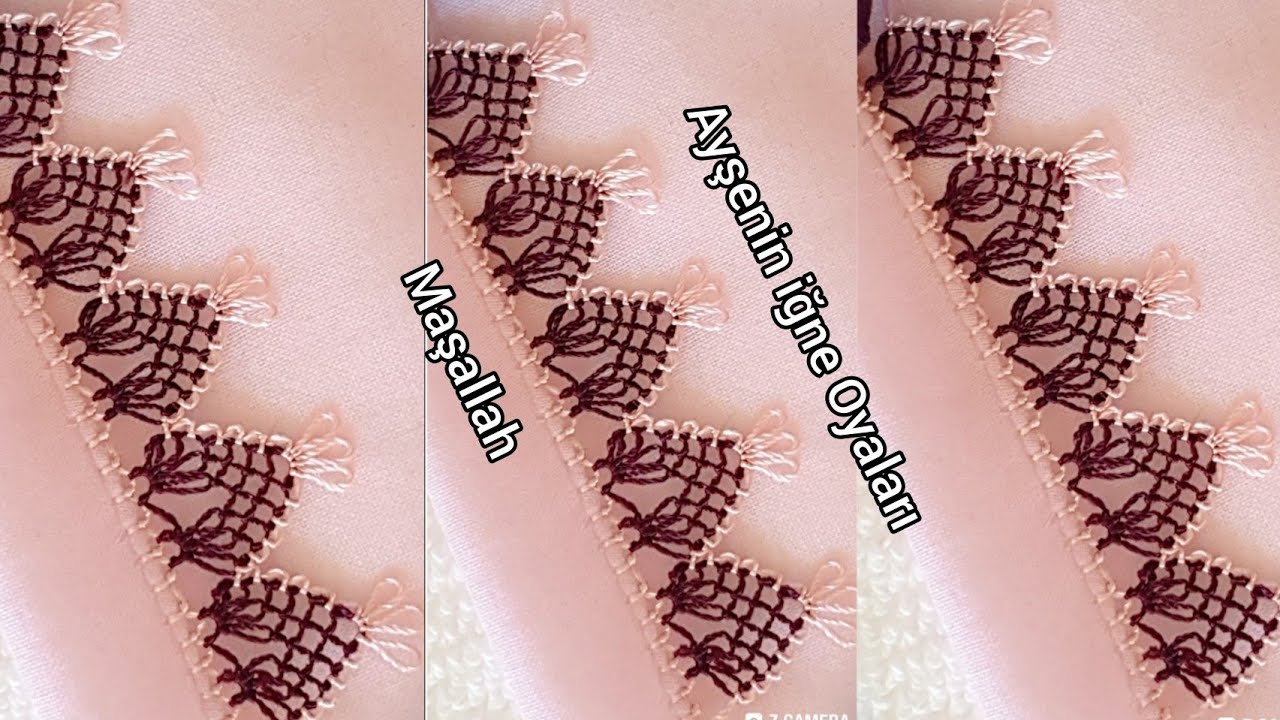 Düz yazmaya çıtı pıtı kolay sıralı çok güzel iğne oyası modeli