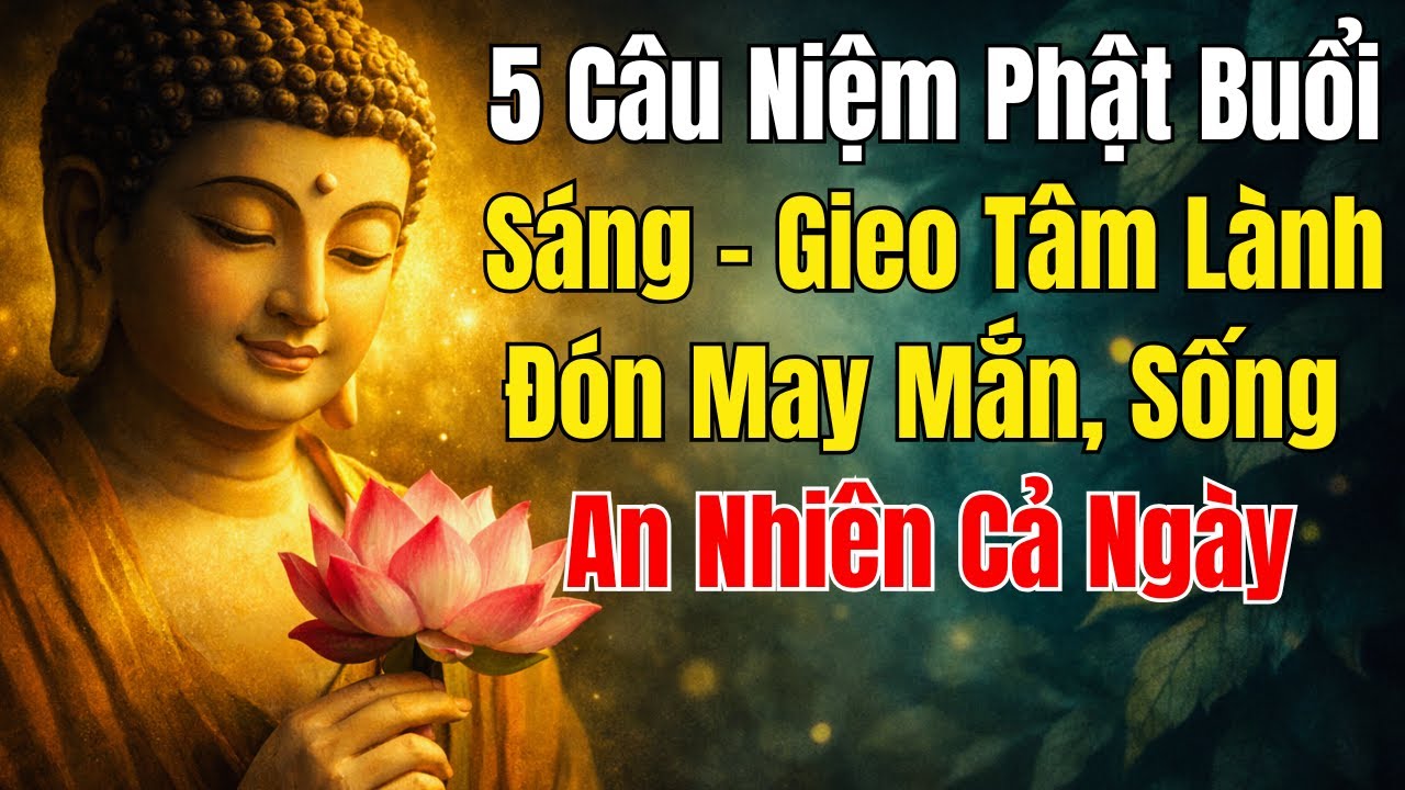 5 Câu Niệm Phật Buổi Sáng – Gieo Tâm Lành, Đón May Mắn, Sống An Nhiên Cả Một Ngày
