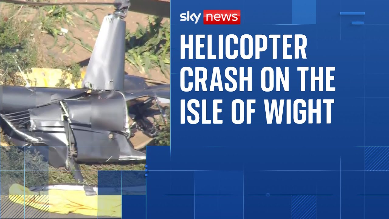 One person airlifted to hospital after helicopter crashed on Isle of Wight