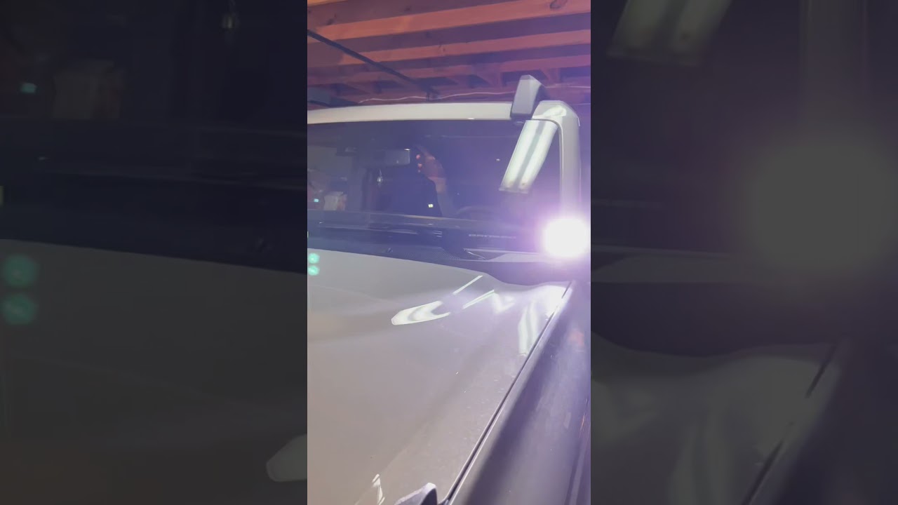 2021 Ford Bronco A-pillar lights installed