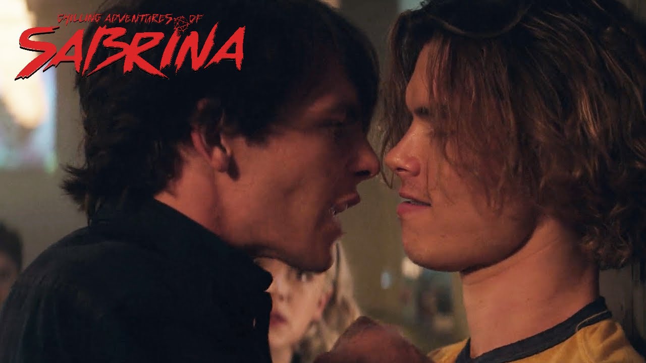 Harvey Punches Caliban During the Pygmalion Spell | Chilling Adventures of Sabrina S03E06