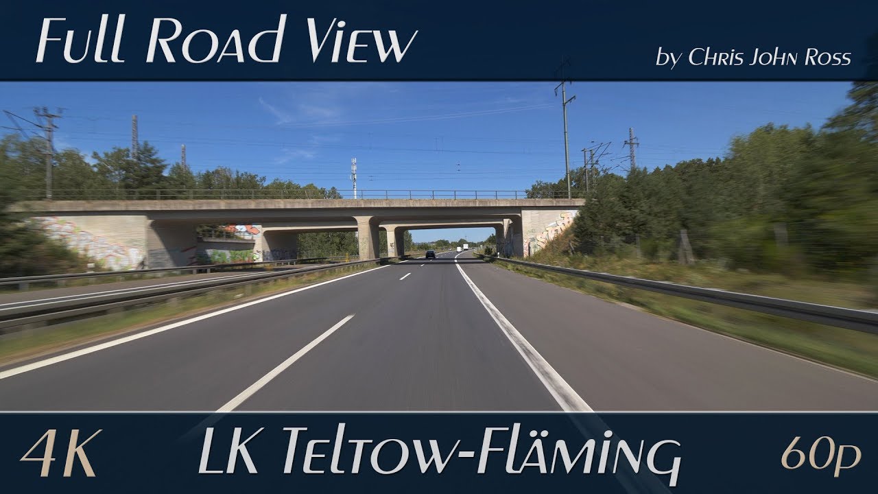 Ludwigsfelde / Gro&szlig;beeren, Landkreis Teltow-Fl&auml;ming, Germany: Bundestra&szlig;e (B101) - 4K (2160p/60p)