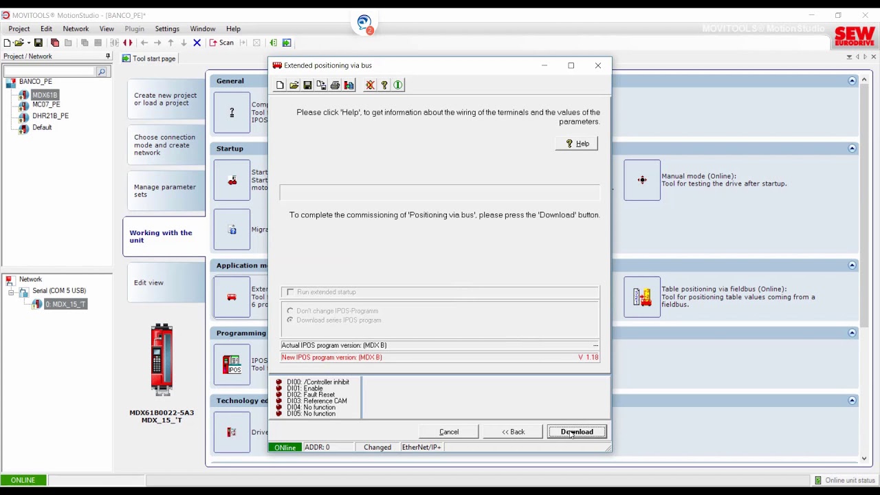 Product Tutorial - MOVIDRIVE® MDX61B Extended Positioning via bus