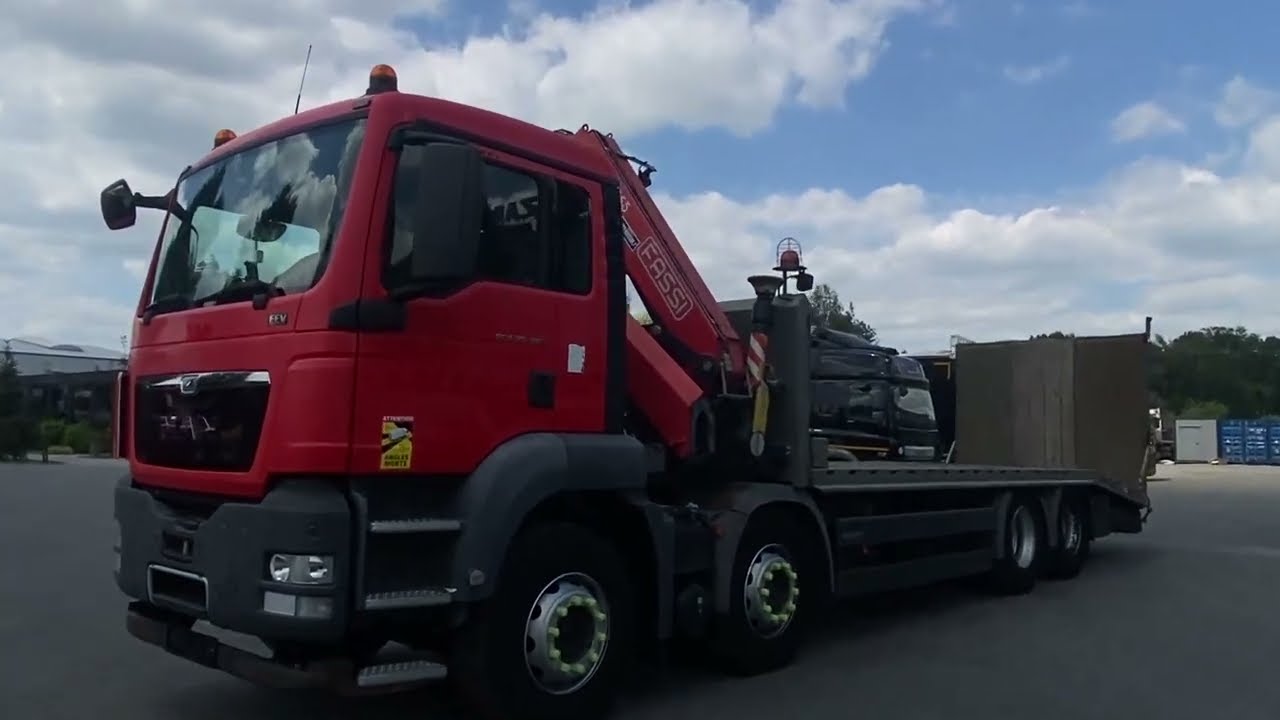 MAN TGS 35.360 8x2 tow / Fassi F165A / remote