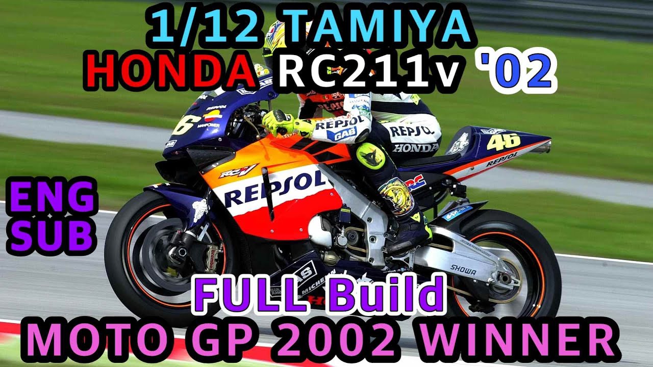 1/12 TAMIYA HONDA RC211v '02 Valentino Rossi MOTO GP 2002 WINNER machine scale model FULL Build