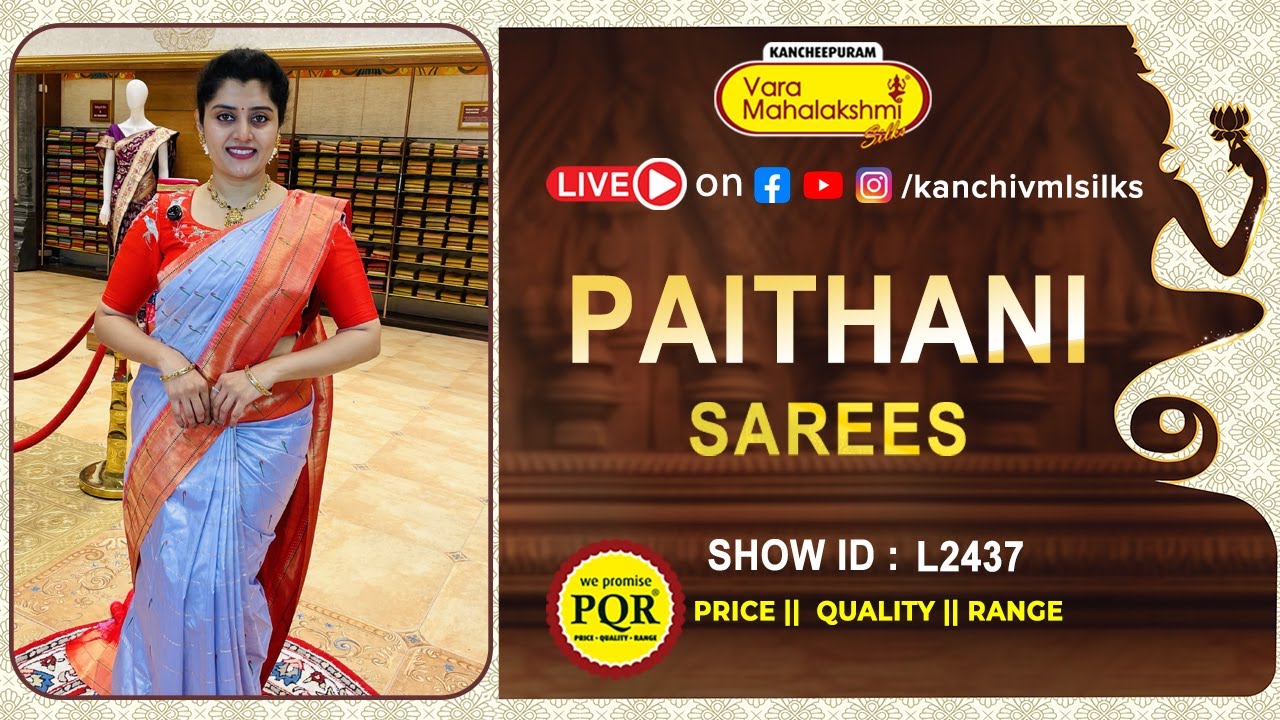 Paithani Sarees Collection | WhatsApp Number 89 0001 0002 | Kancheepuram Varamahalakshmi Silks LIVE