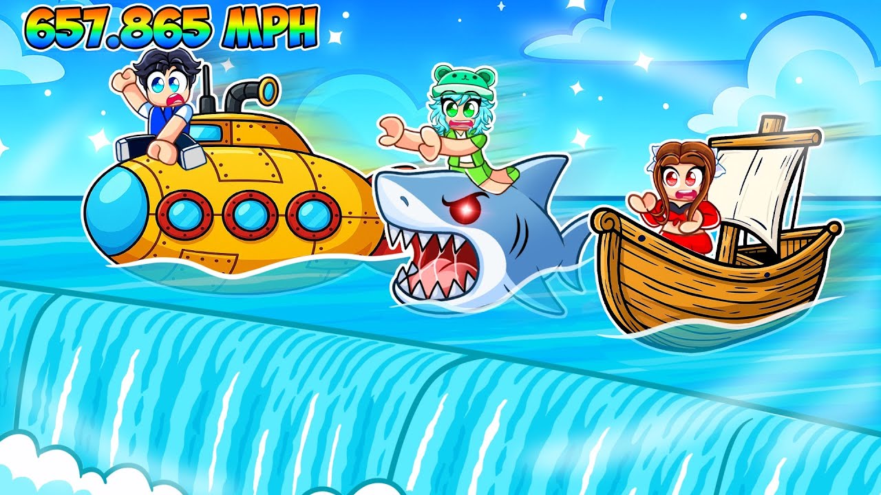 Reaching MAX SPEED In Roblox Sail Down A River!
