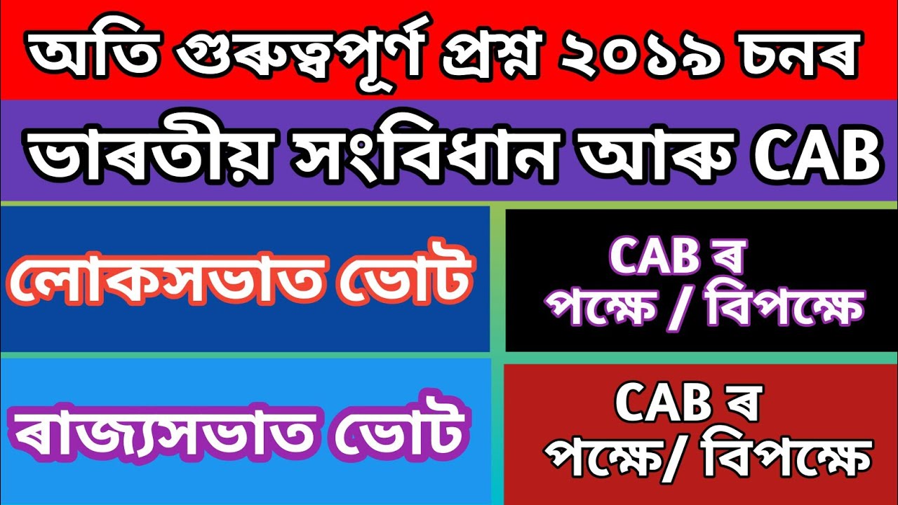 Indian Constitution|ভাৰতীয় সংবিধান|CAB