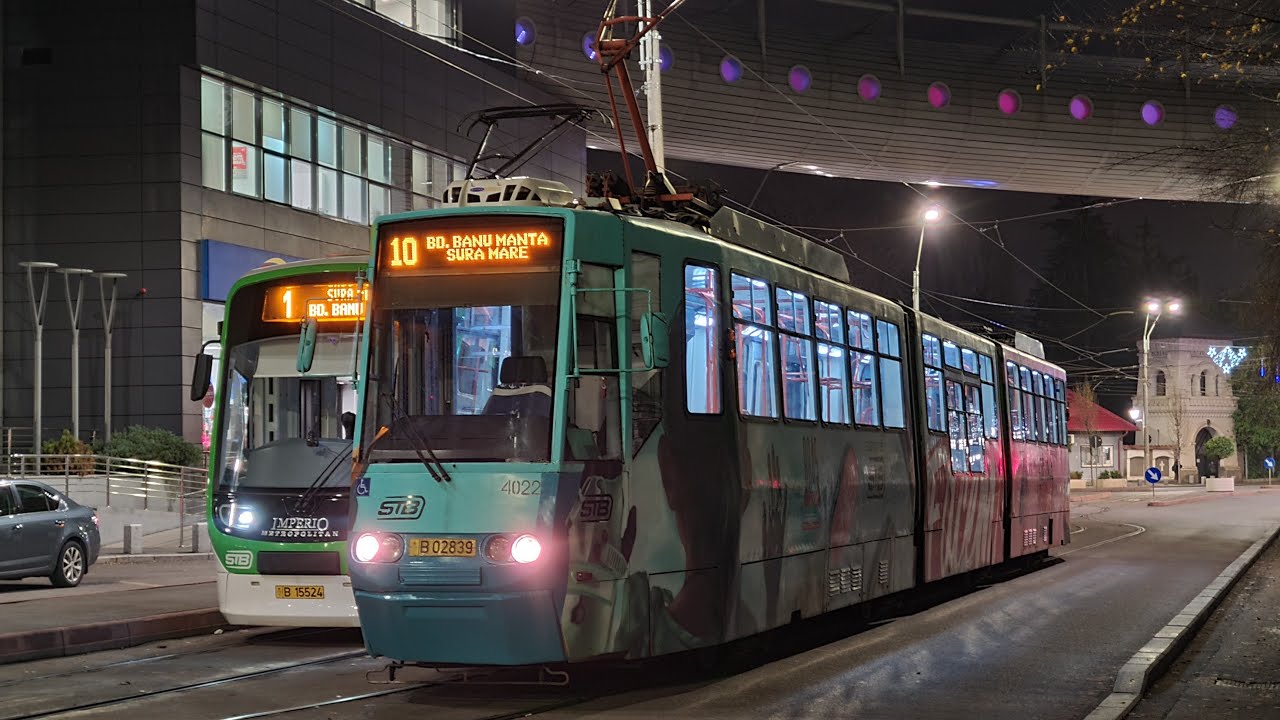 Tramvaie STB pe linia circulara 1/10 (Sura Mare - Banu Manta) - partea 9