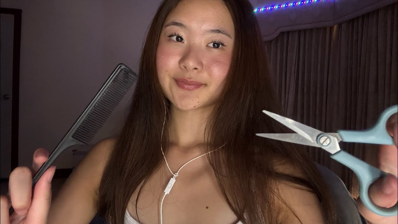 ASMR: стрижка и укладка (тихий голос)