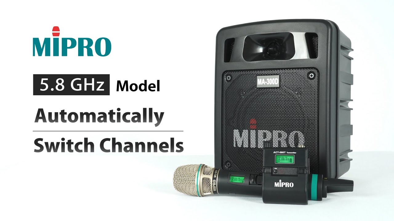 MIPRO MA-100 / MA-200 / MA-300 5.8 GHz models - ACT Synchronization and Switch Channels