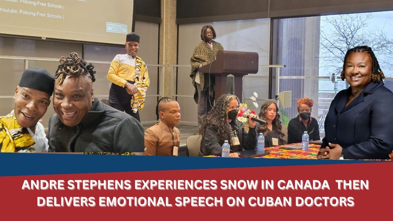 Andre Stephens Experiences Snow in Canada — Then Delivers Emotional Speech on Cuban Doctors