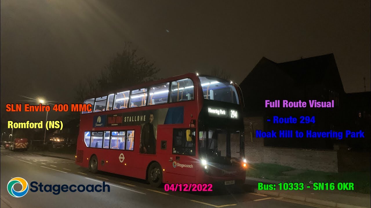 Route Visual~294: Noak Hill - Havering Park | 10333 | SN16 OKR