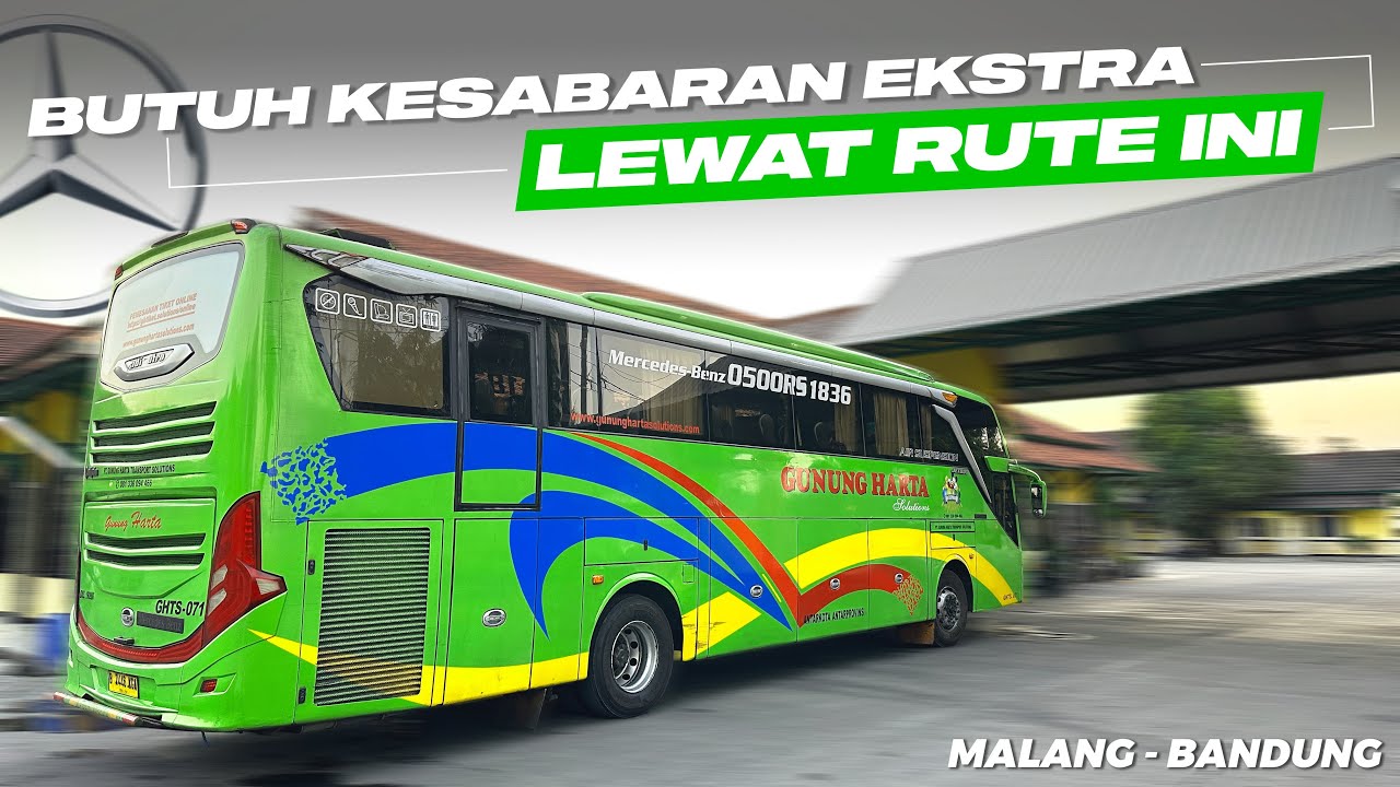 NAIK BUS GUNUNG HARTA VIA PANTURA, BERAPA LAMA ⁉️ Trip Malang - Bandung with GHTS-071