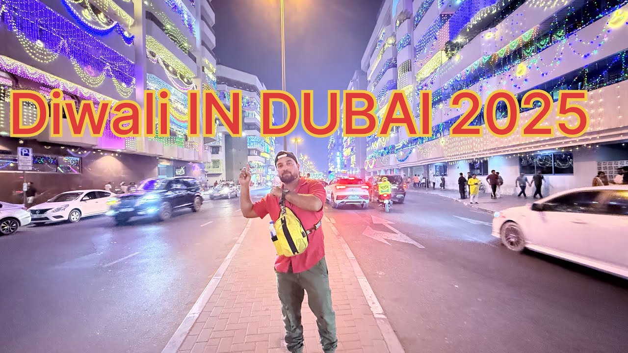 #Diwali 2025 in Dubai | Bike Ride Vlog with Insta360 X5 | Dubai Diwali  Meena,bazar,diwali,lights