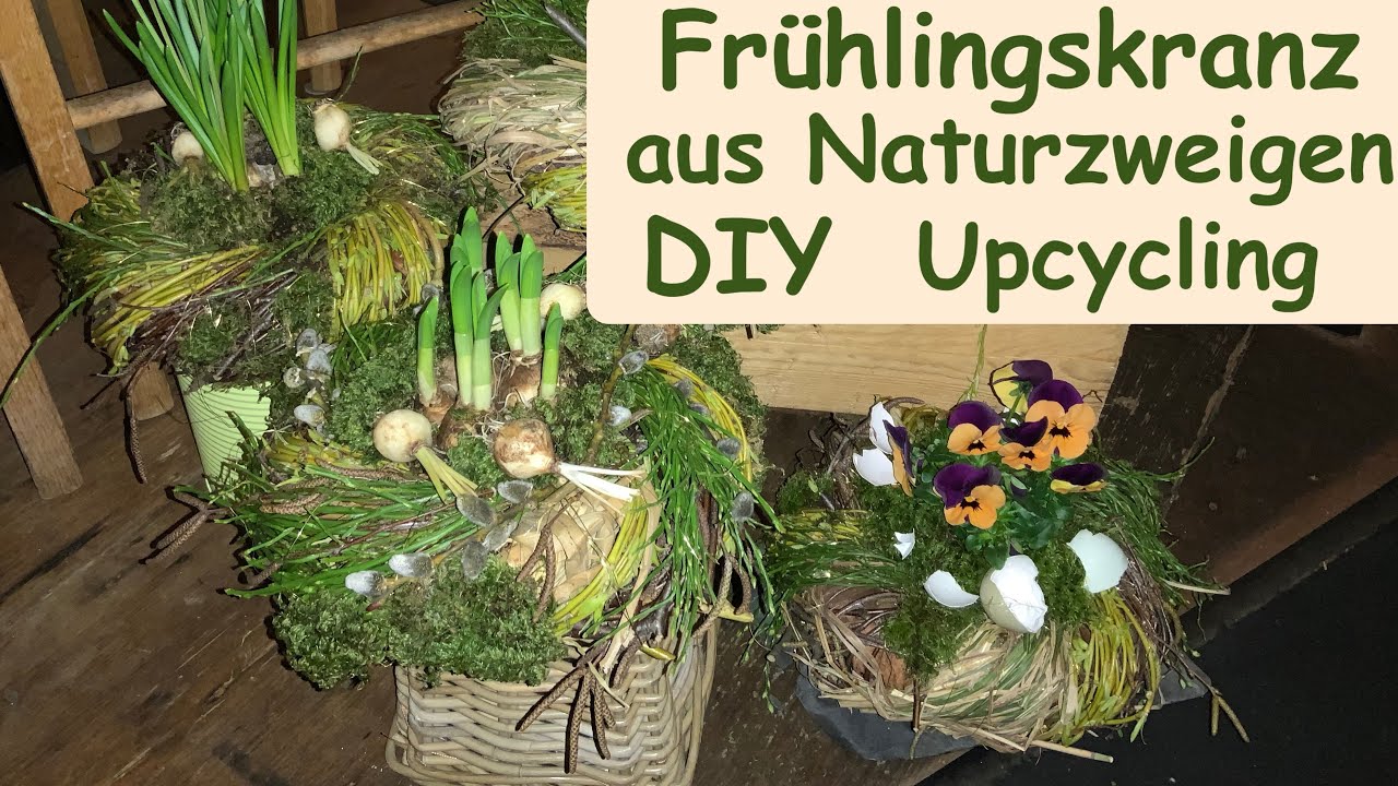 UPCYCLING FRÜHLINGSKRANZ DIY Naturzweige mit Rabatt-Code Floristik24 / Aus alt mach neu