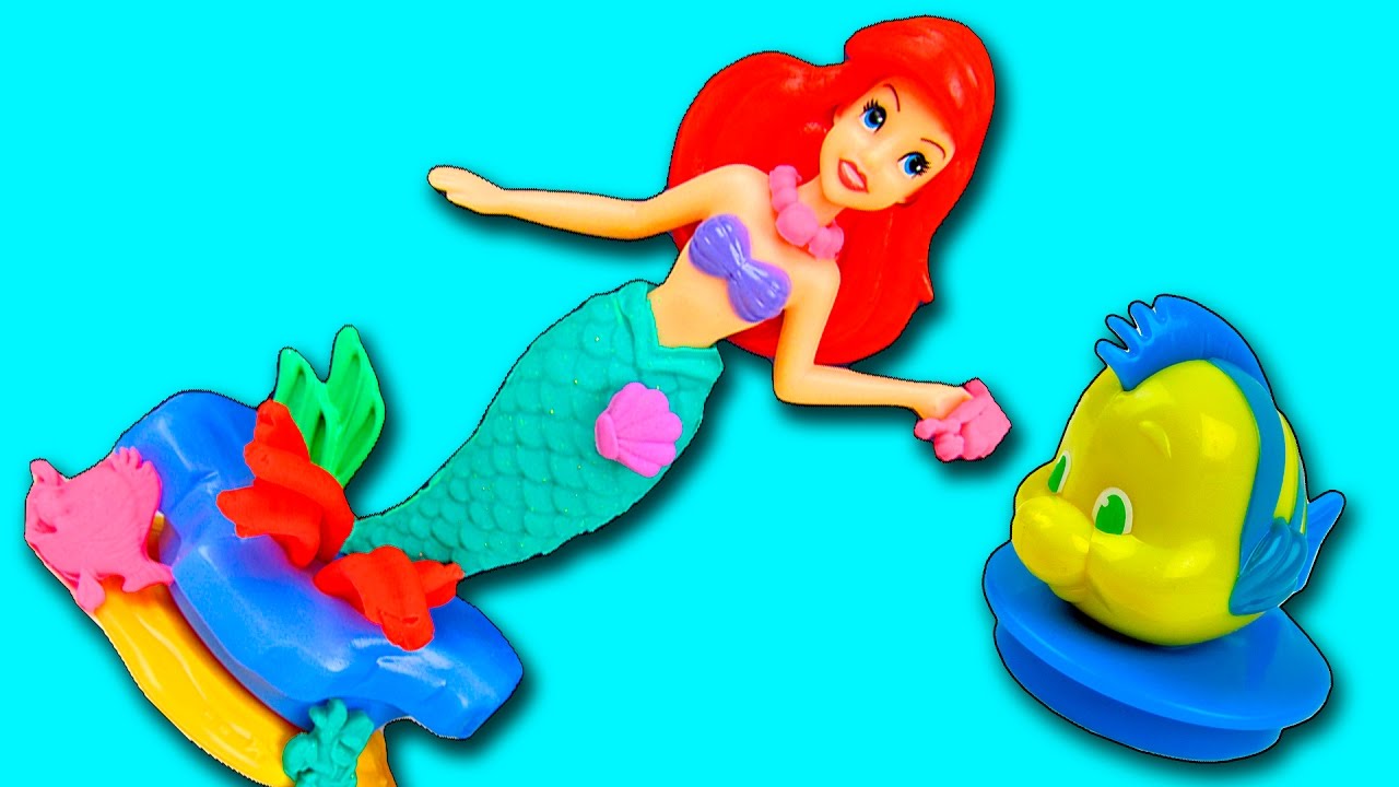 Play Doh Ariel Disney Princess Mermaid Modeling Clay Learn Colors For Kids Children Toddlers